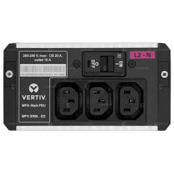 MPXBRM-EEDC3N2N  VERTIV MPX BRM POWER DISTRIBUTION OUTPUT MODULE IEC-C19 L2 (2) 10A